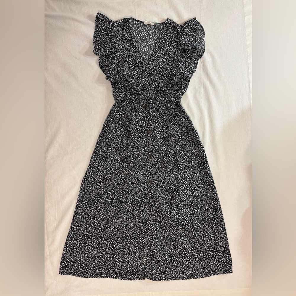 Sienna Sky midi dress black and white floral